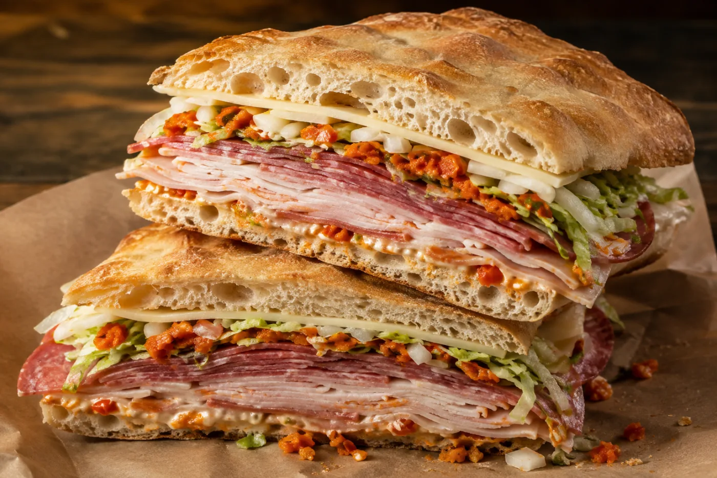 Spicy Italian sandwich